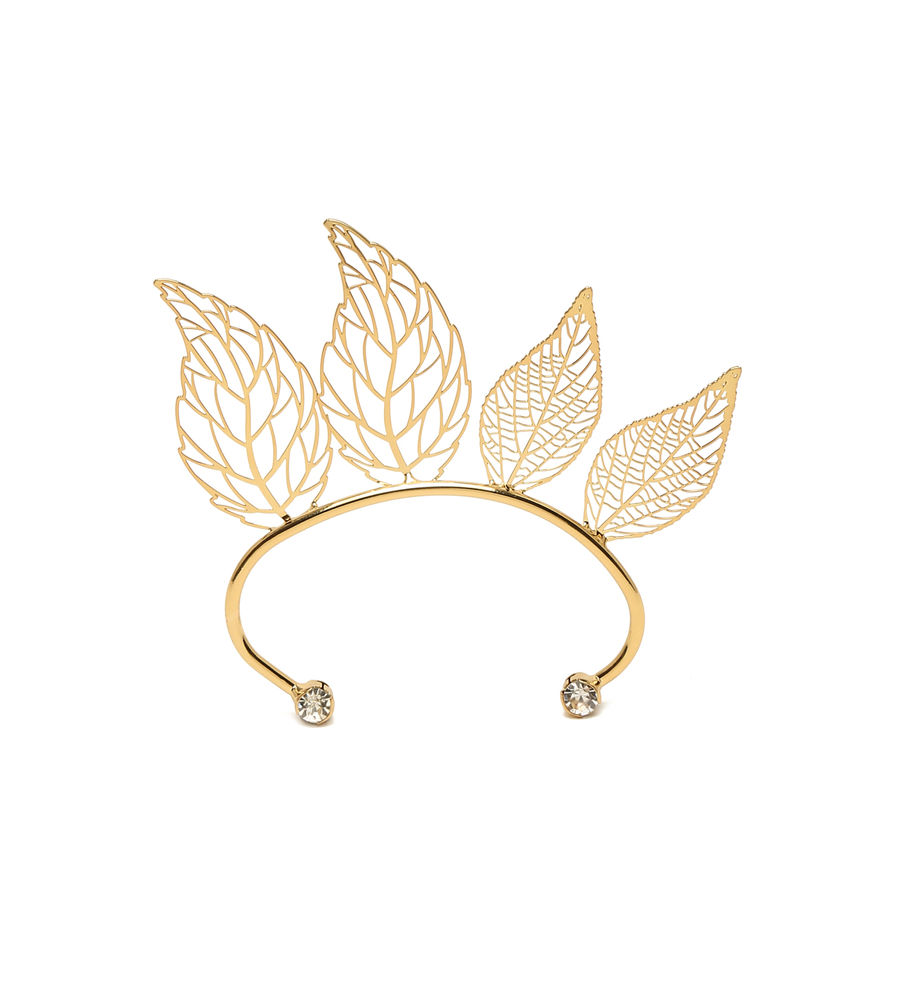 YouBella Fashion Jewellery Gold Plated Leaf Shape Earcuff Earring for Girls and Women - for Single Ear (Gold) (YBEAR_33133)